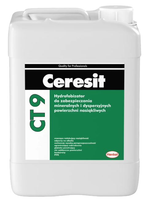 Ceresit CT 9, 10 l, hydrofobizator do zabezpieczania powierzchni nasiąkliwych